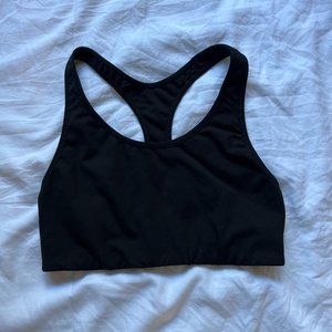 Old Navy Black Racerback Sports Bra, Size Small in Black